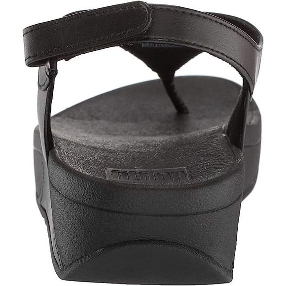 FitFlop Skylar Lainey Slingback Thong Wedge Sandals Black US Women's Size 6 - Picture 4 of 7